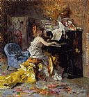 Giovanni Boldini Woman at a Piano painting